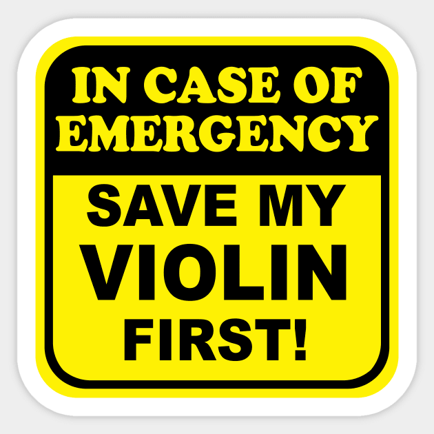 Save My Violin Sticker by evisionarts